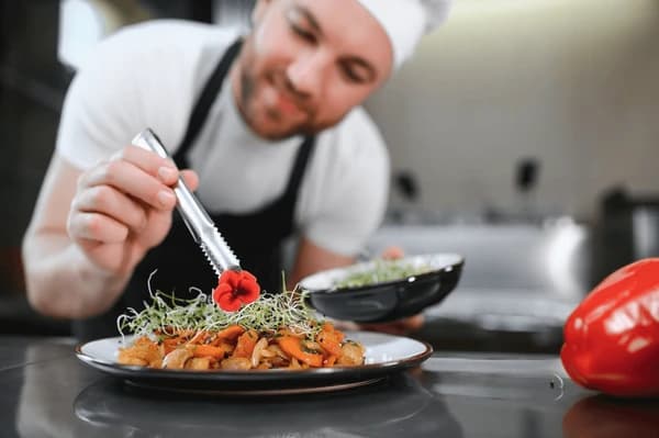 Chef preparing a premium signature dish